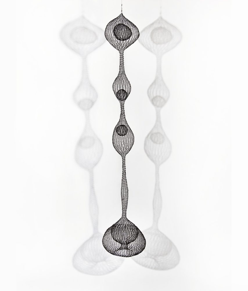 Ruth Asawa, Untitled (S.045, Hanging Five-Lobed Continuous Forms Within a Form, with Spheres Suspended in the First, Second and Third Lobes)