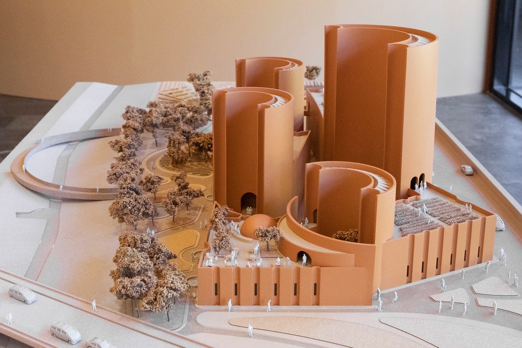 A model of the new cultural centre in Niamey, Niger, a project designed by Rolex protégée Mariam Kamara with the guidance of Sir David Adjaye, courtesy of Rolex.