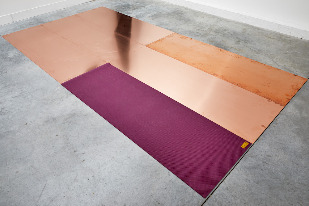 Anne Laure Sacriste, "Copper with a yoga matress," courtesy to the artist and Fonds M—ARCO.