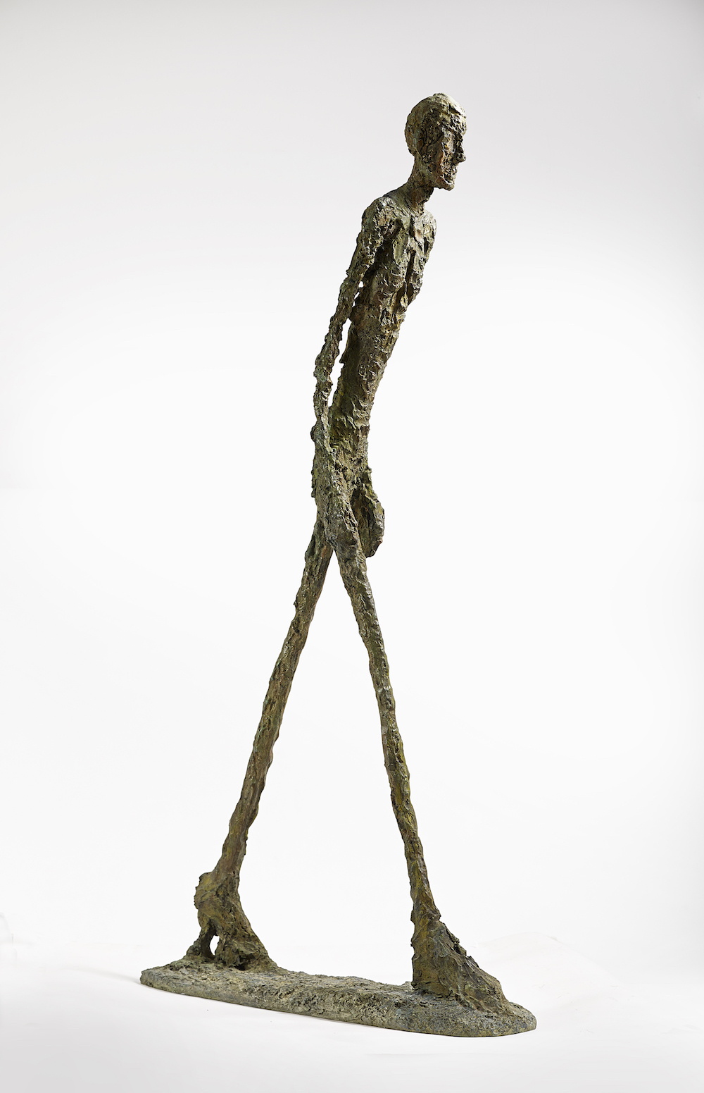 Alberto Giacometti, "L’Homme qui marche I," 1960, bronze, 183 x 26 x 95,5 cm, photo by Claude Germain, courtesy to Collection Fondation Maeght, Saint-Paul-de-Vence.