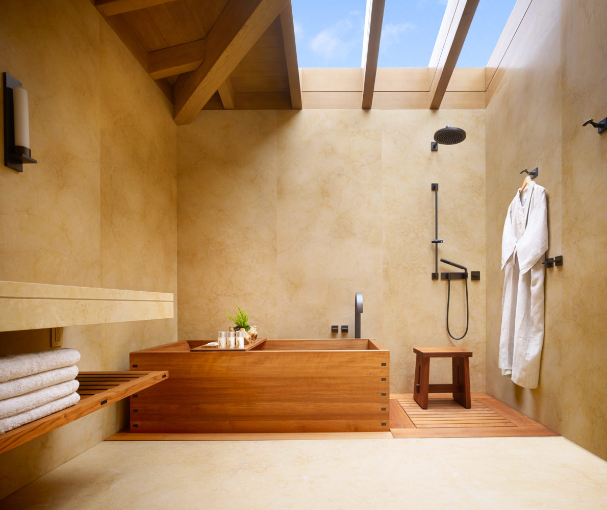 Studio PCH · Nobu Ryokan Malibu  Bathroom interior, House interior,  Bathroom inspiration