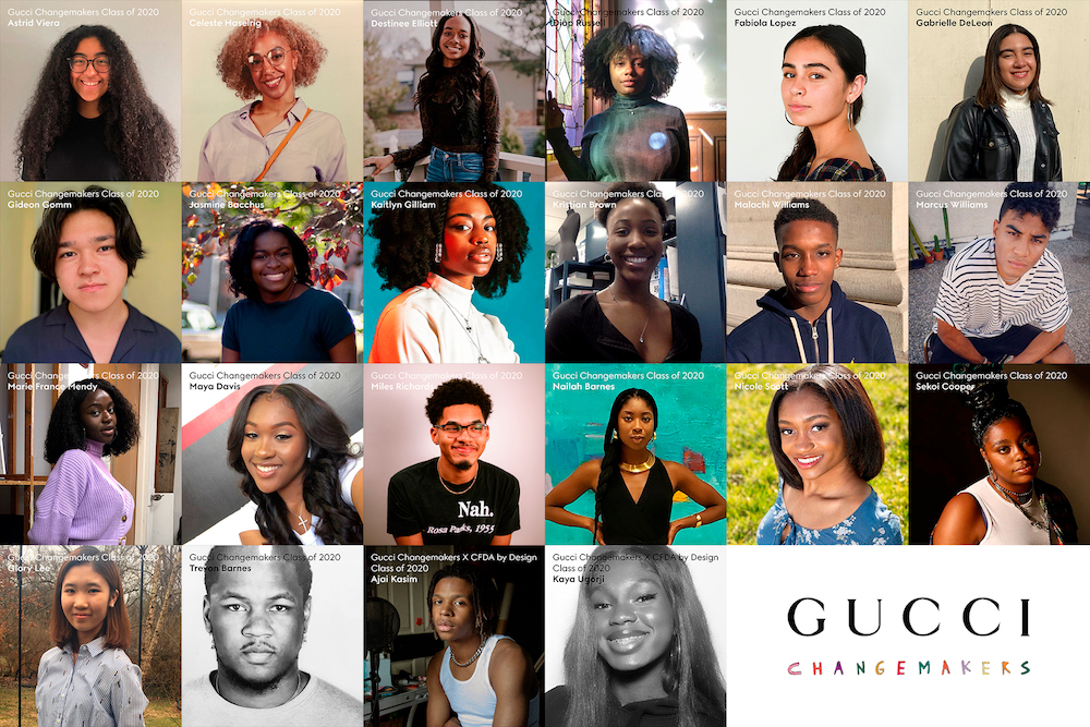 Gucci Changemakers Scholarship Recipients - 2020, courtesy to Gucci.