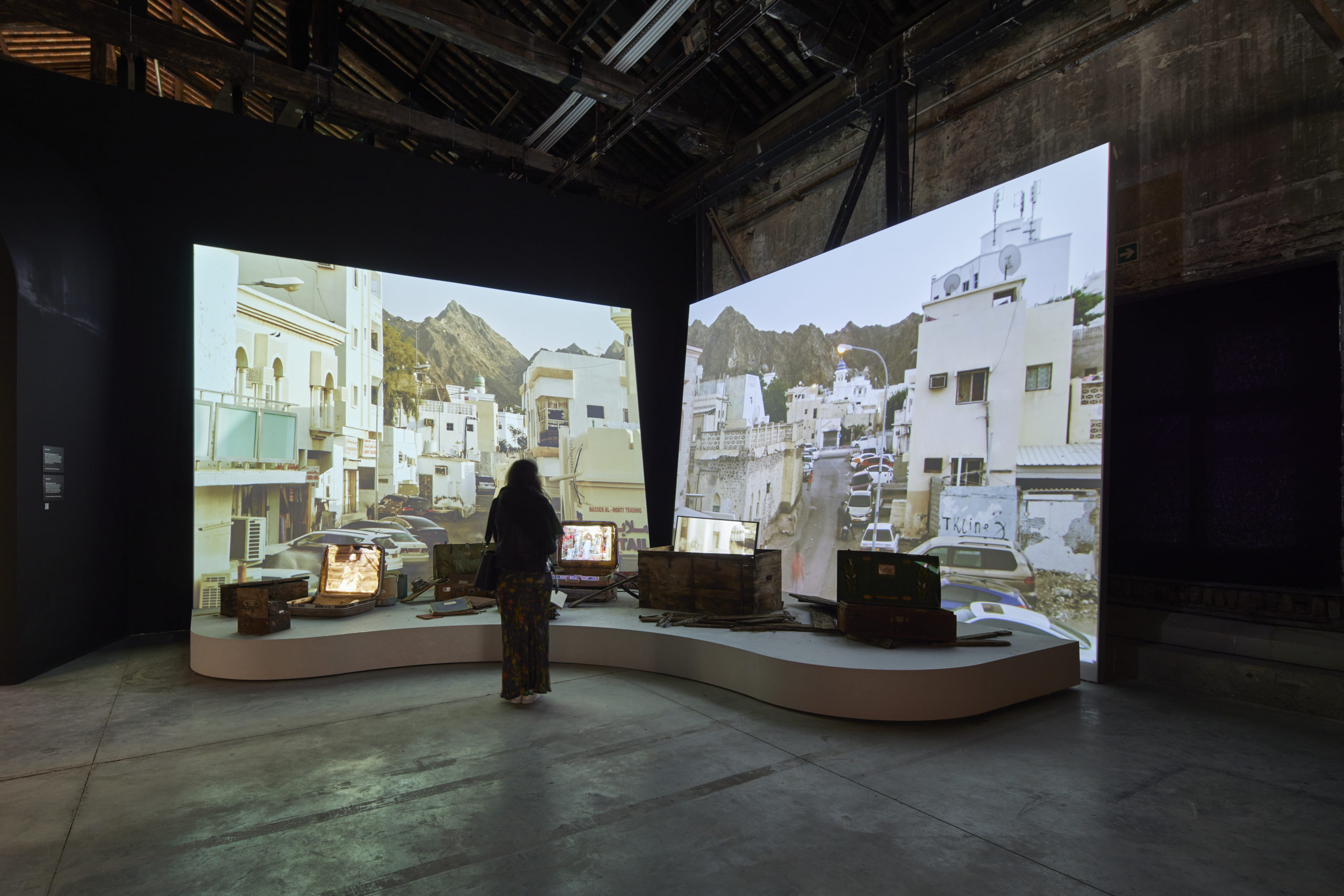 Installation view of "Reflections From Memories, 2009 – 2022,” Hassan Meer, 2022, Oman Pavilion, Venice Biennale; © Hassan Meer, photo by David Levene, courtesy of the artist.