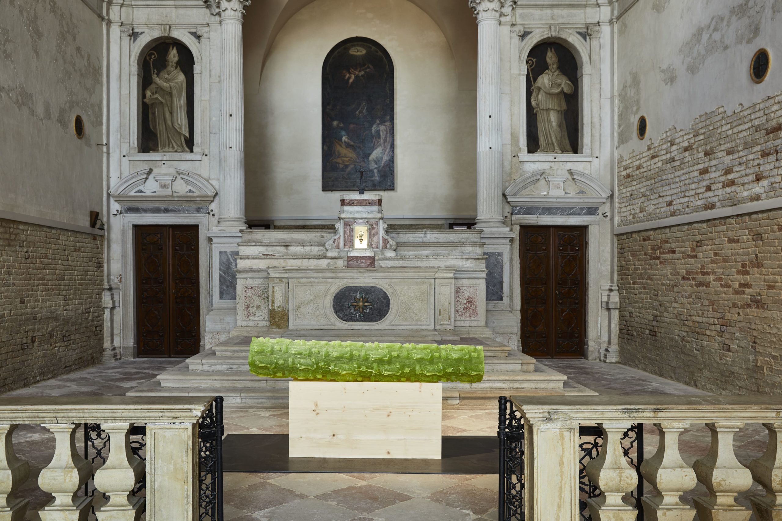 Installation view of "Trees Grow from the Sky" at the Chiesa di Santa Maria della Visitazione, courtesy of Rony Plesl.