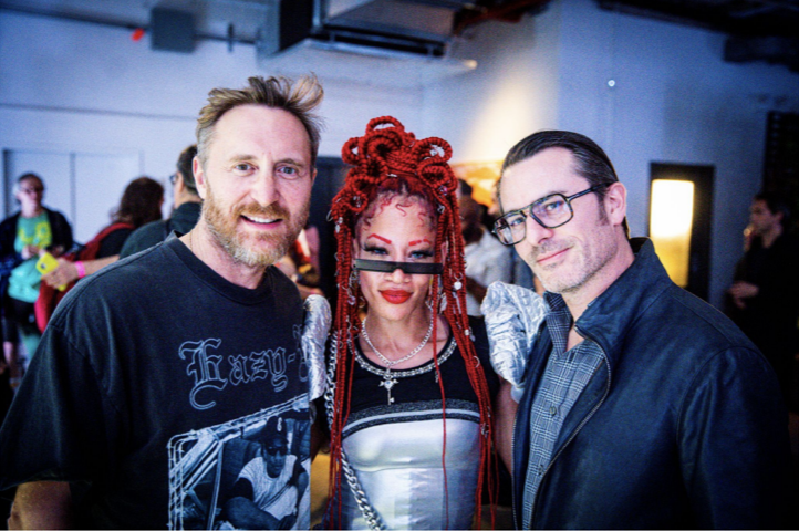 David Guetta, Scottie Clinton and Josh Wyatt, CEO of CultureWorks, photo by Maxwell Brown, courtesy of Neuehouse.