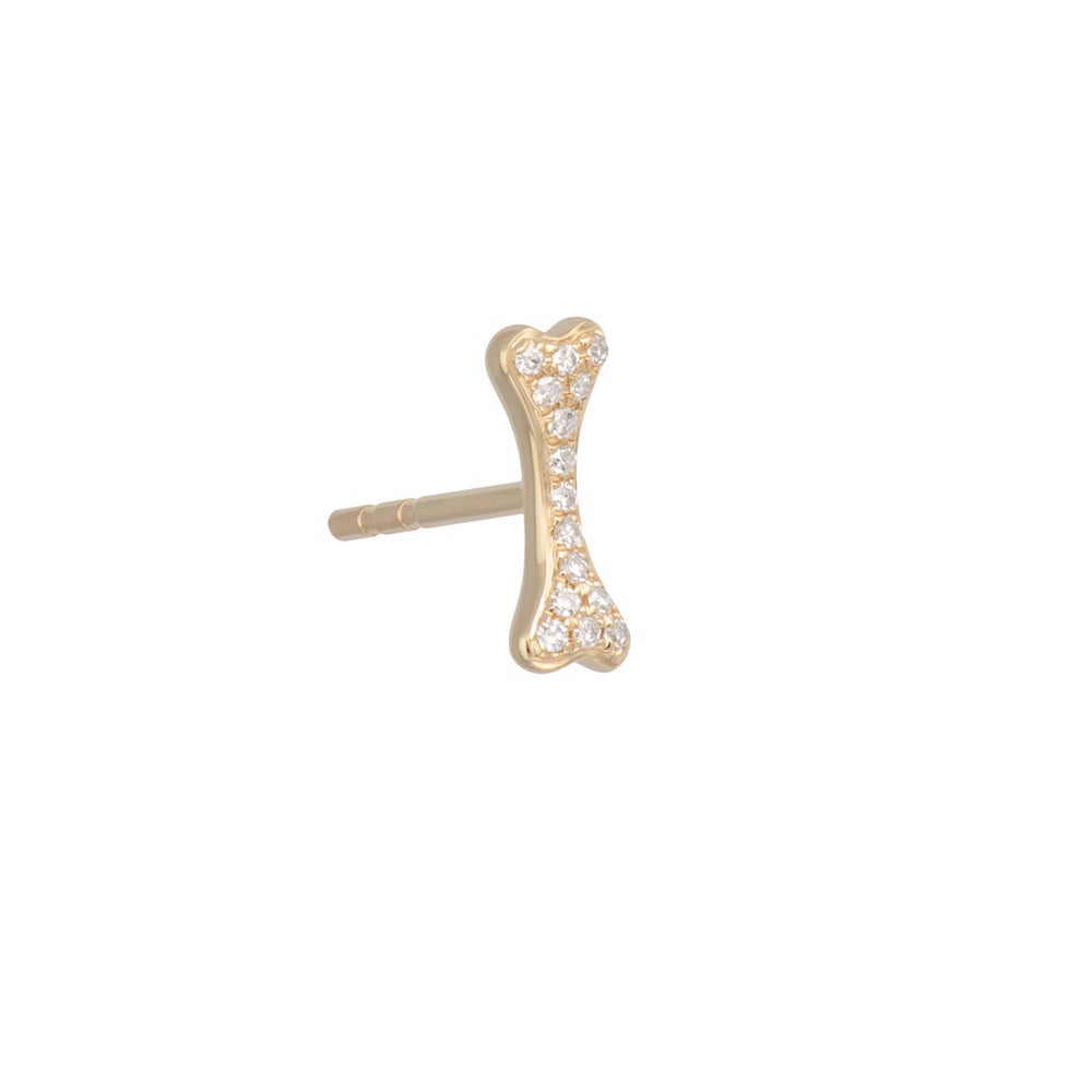 Ali Weiss’s Pave Diamond Dog Bone Stud earring