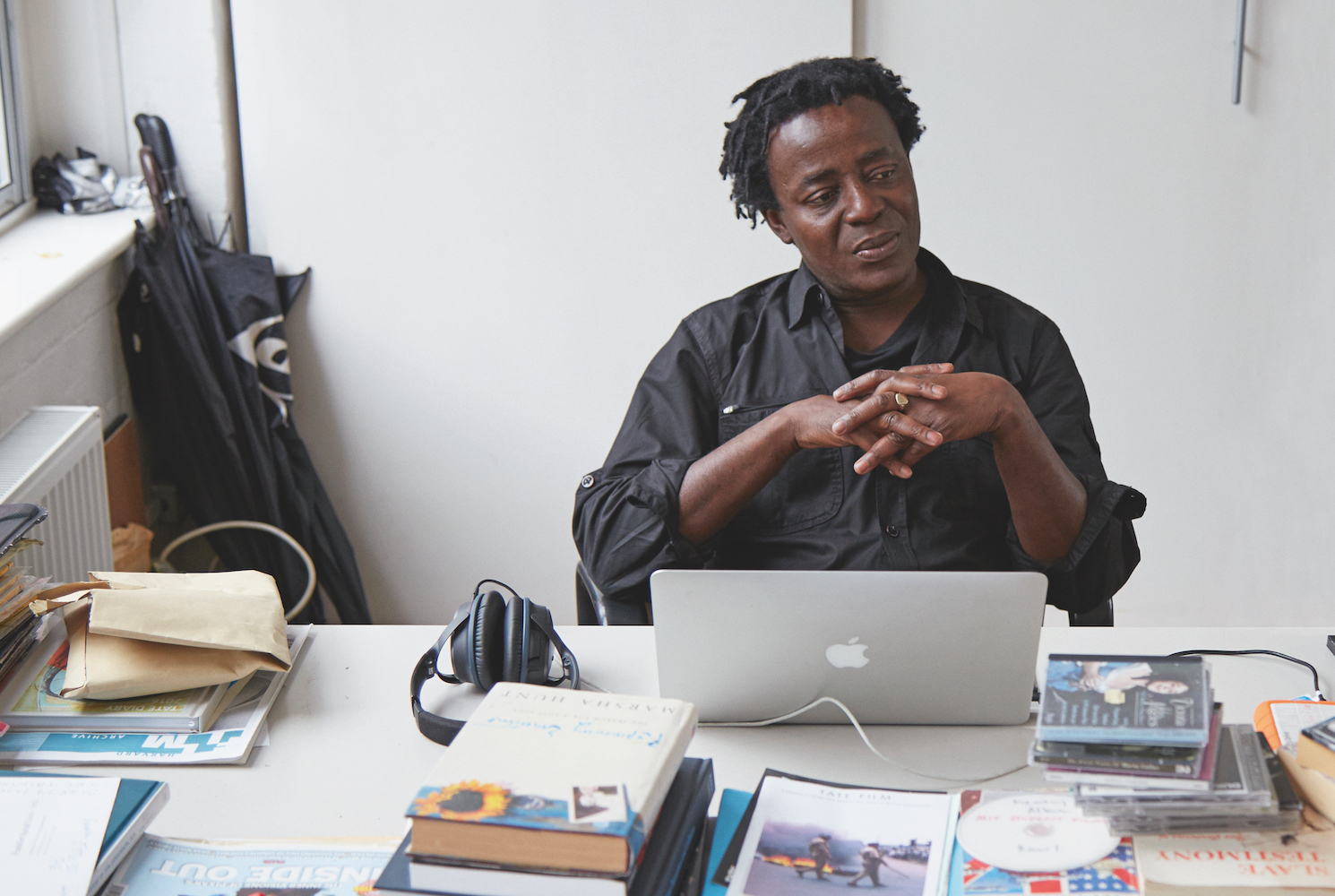 John Akomfrah at his London studio, 2016