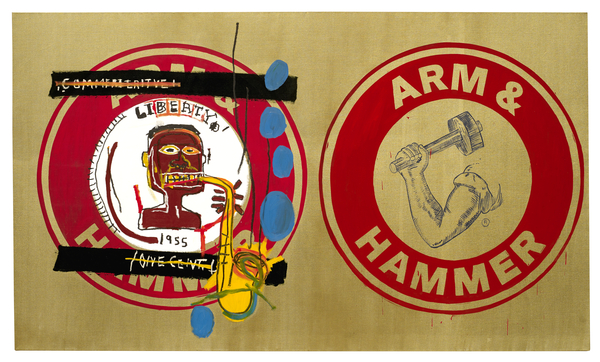 Jean-Michel Basquiat, Andy Warhol "Arm and Hammer II," 1984-1985