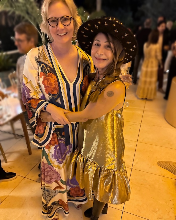 Ximena Caminos and Sara Fitzmaurice at ReefLine Dinner in Miami 2023