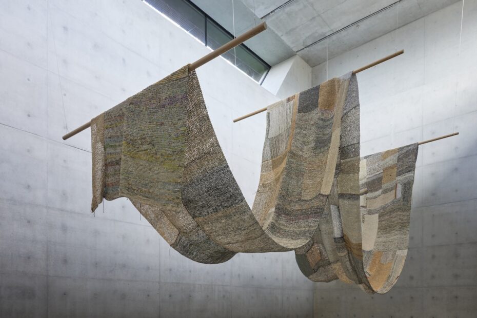 Installation view of “Movana Chen: Knitting Conversations,” 2024, M+, Hong Kong.