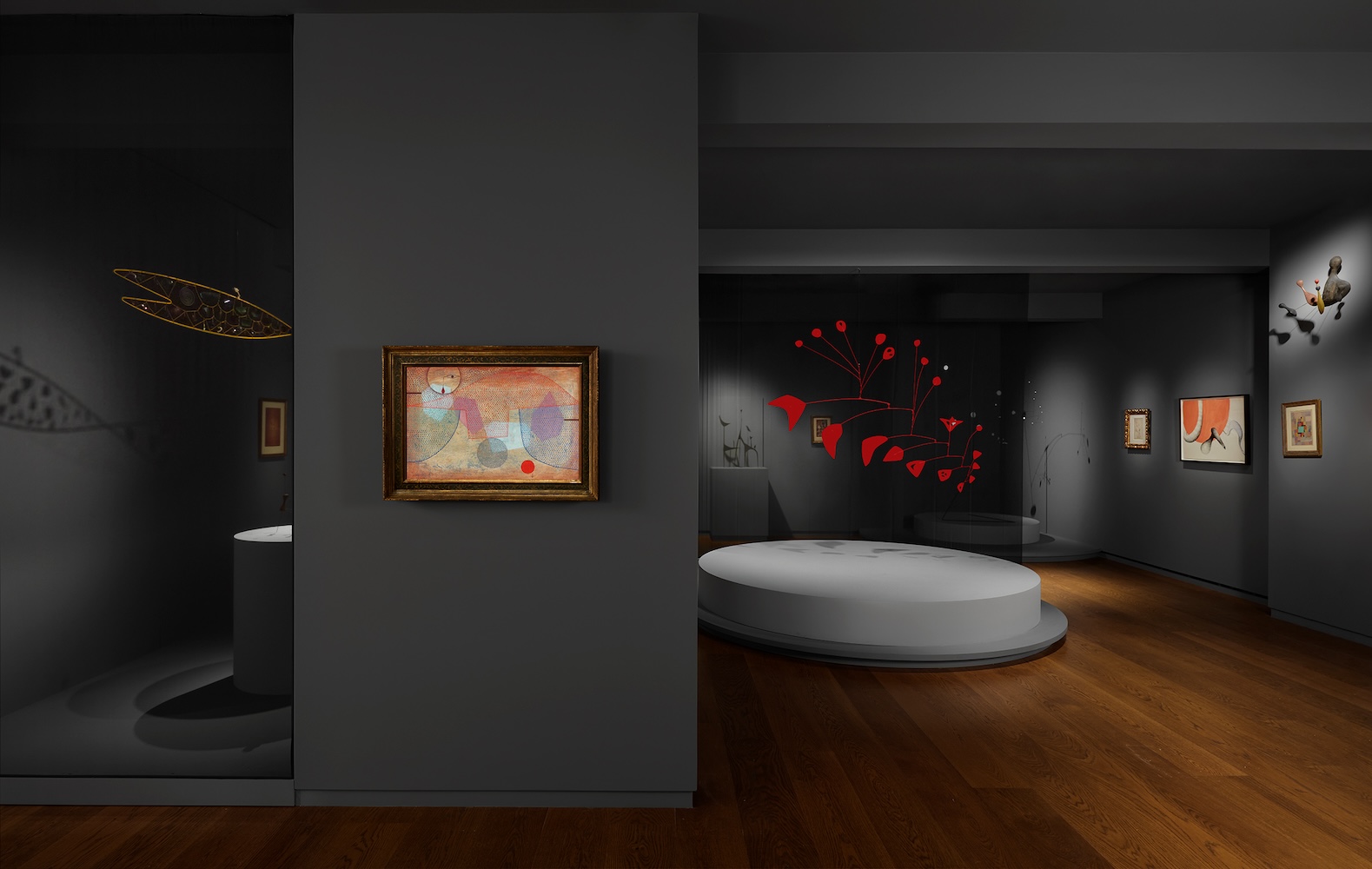 Installation view of “Enchanted Reverie: Klee and Calder,