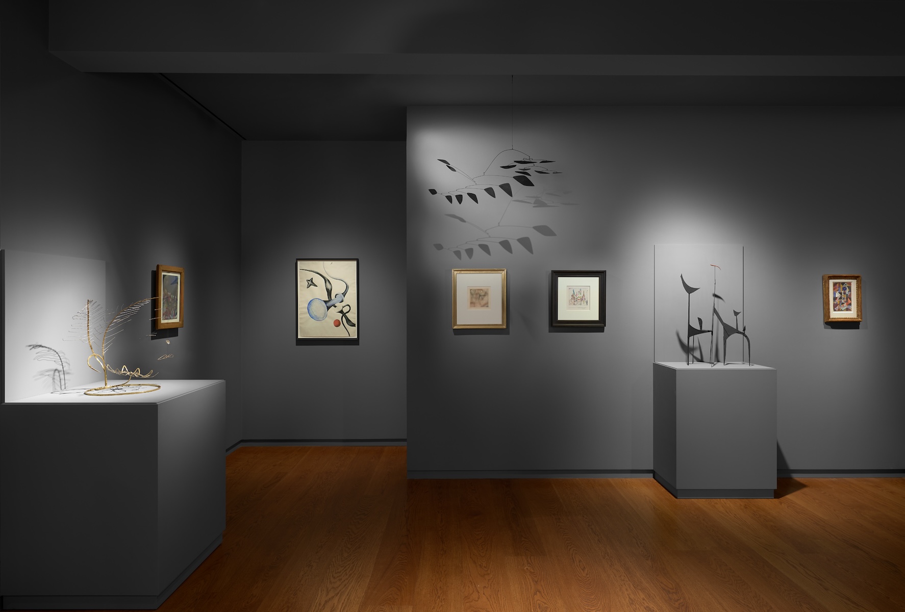 Installation view of “Enchanted Reverie: Klee and Calder,