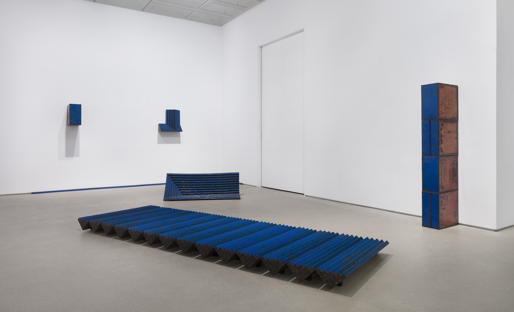 Kwangho Lee, installation view of “Composition in Blue,” 2020, at Leeahn gallery in Seoul,