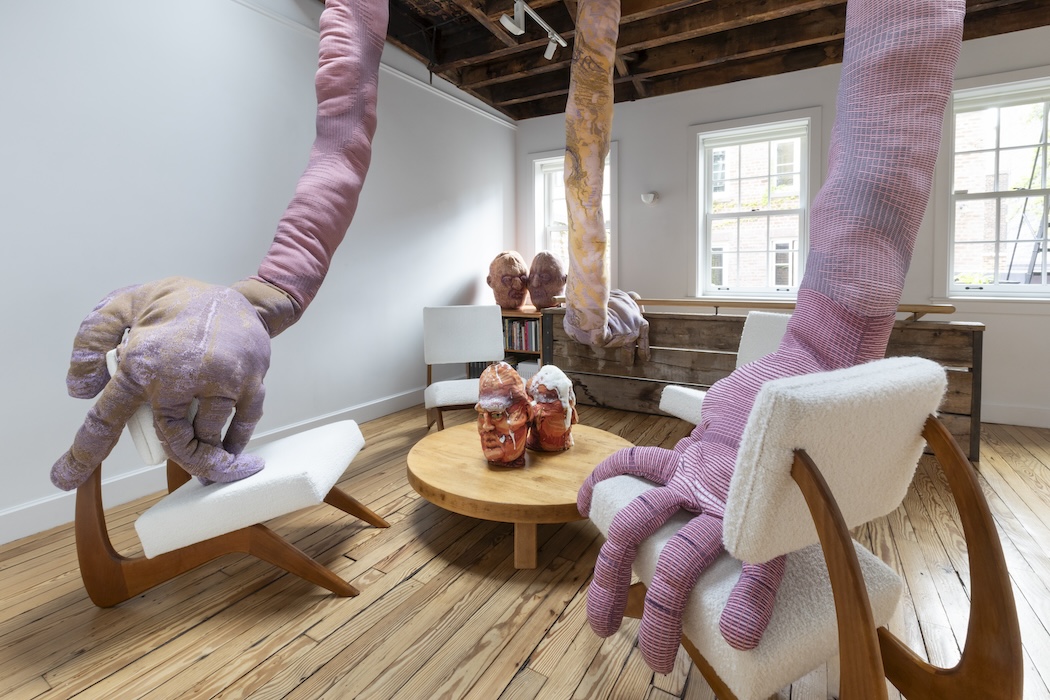 Installation view of Felix Beaudry's "Tender Spawn at A Hug From The Art World