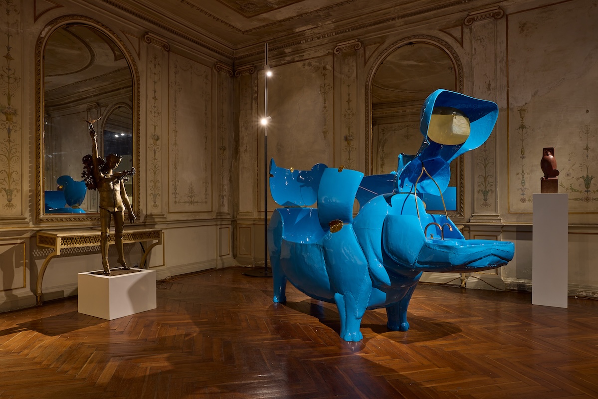 Installation view of "Planète Lalanne" at Palazzo Rota Ivancich in Venice