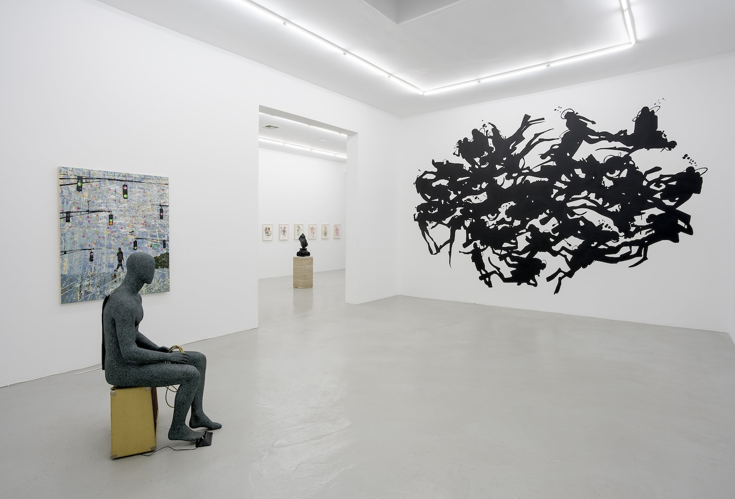 Installation view of Sébastein Léon's “A Crack in My Cosmic Egg,” 2024