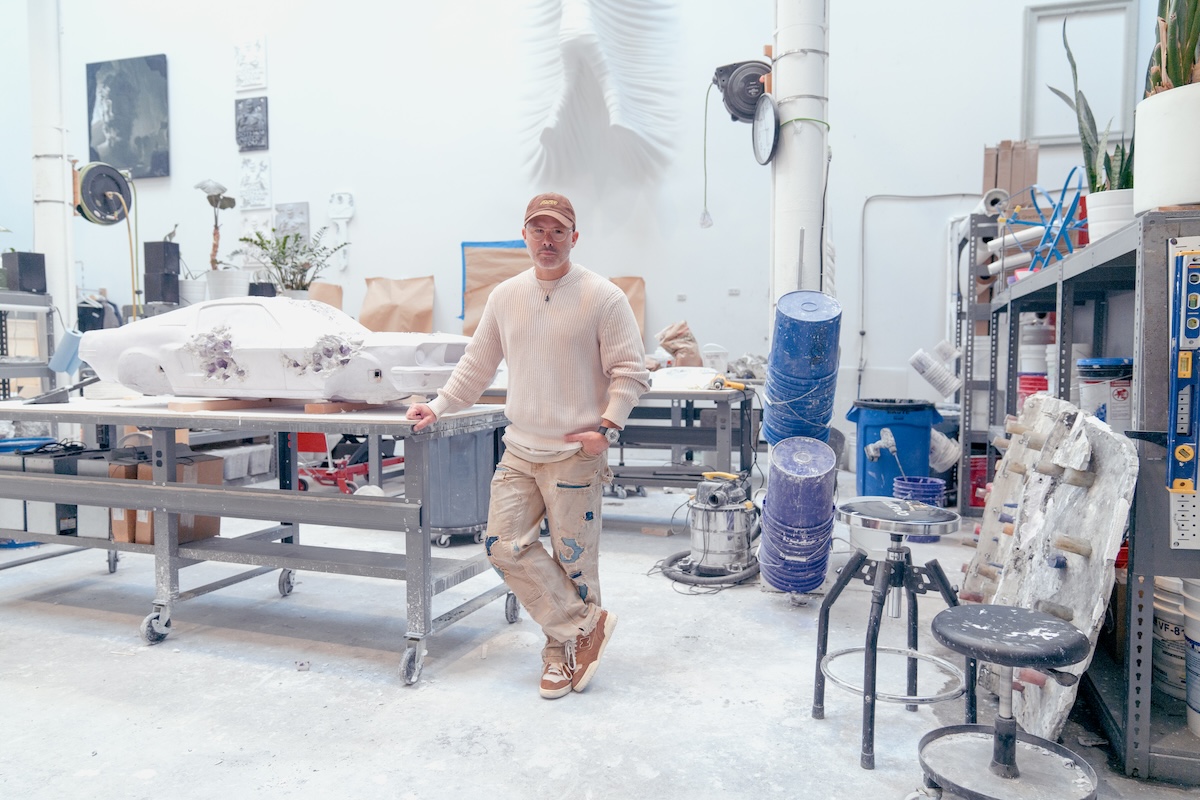 Hublot Ambassador Daniel Arsham workin in his studio