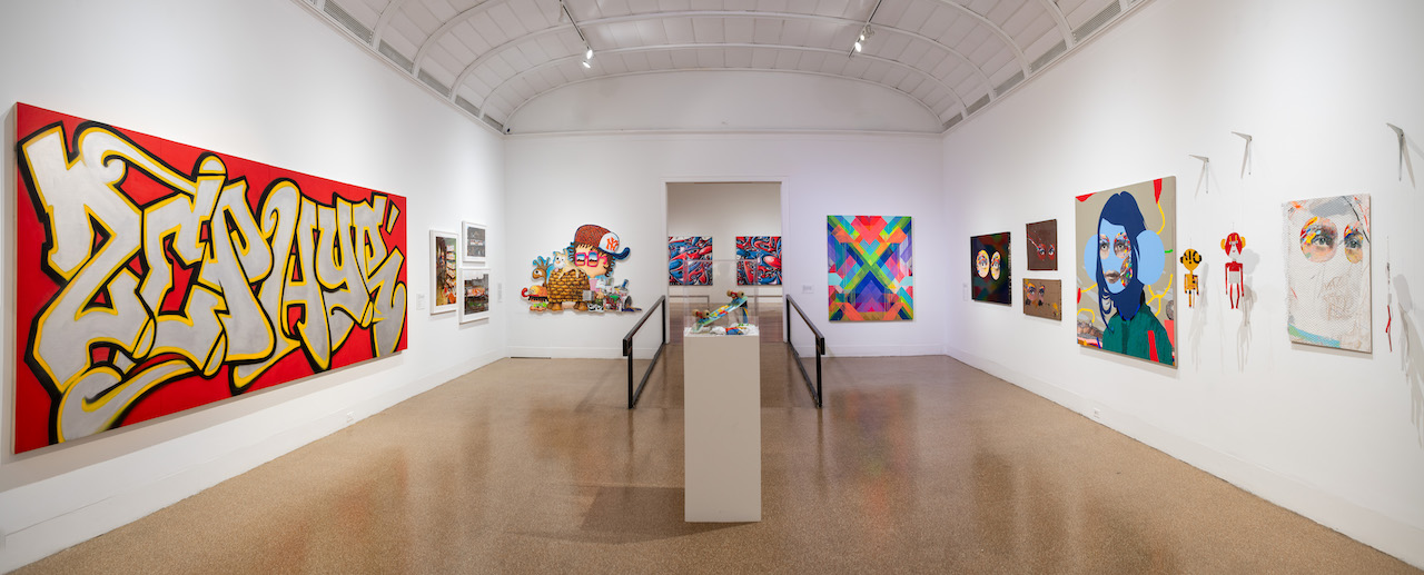 Installation view of Beyond the Streets “POST GRAFFITI” at Southampton Arts Center; photo by Gary Marman.