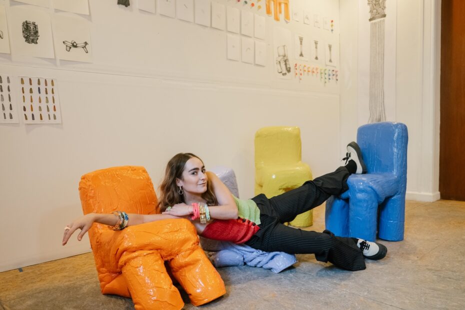 Artist Sofia Elias poses for a portrait in her studio in the Roma neighborhood of Mexico City, Mexico