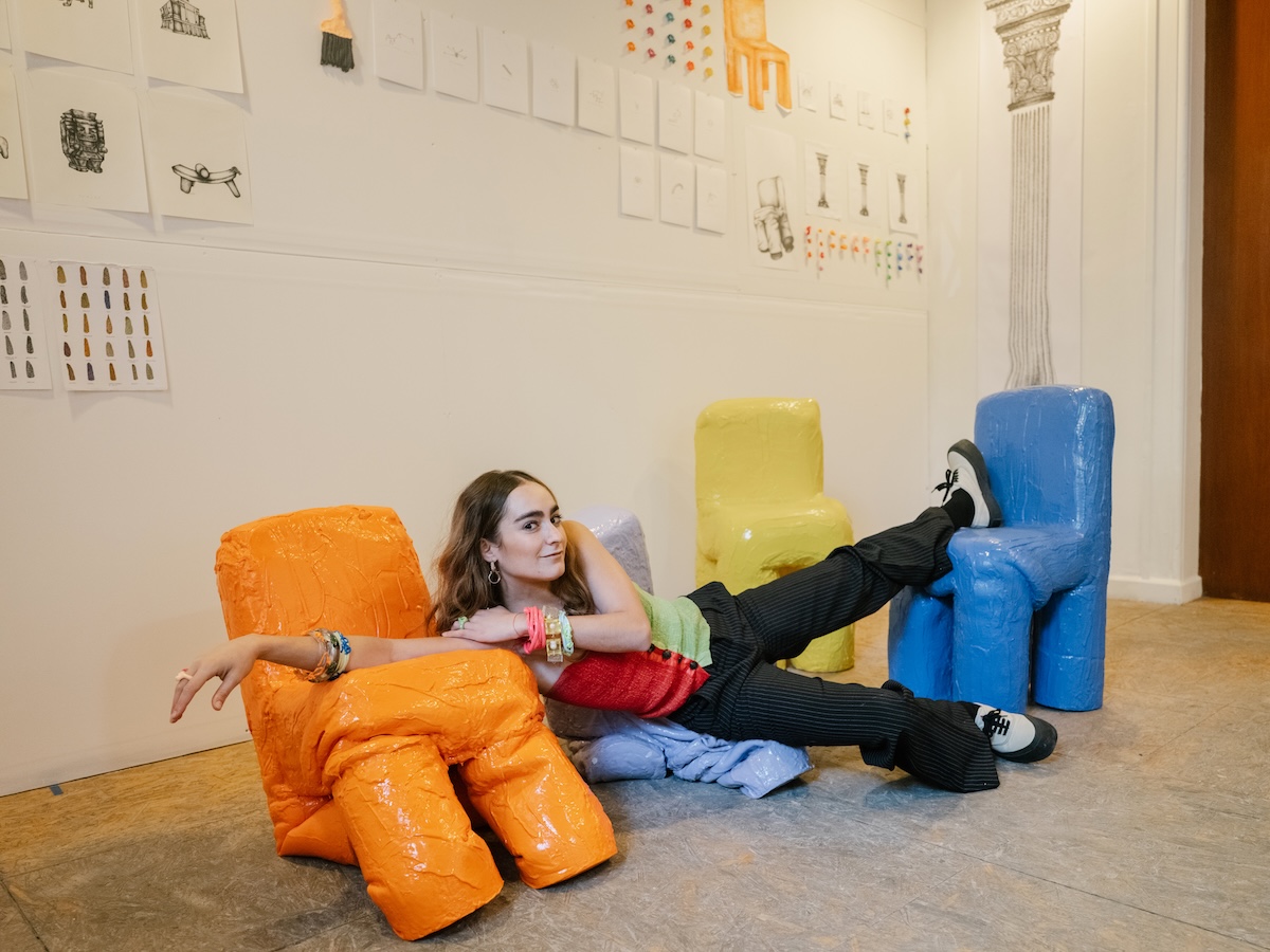 Artist Sofia Elias poses for a portrait in her studio in the Roma neighborhood of Mexico City, Mexico