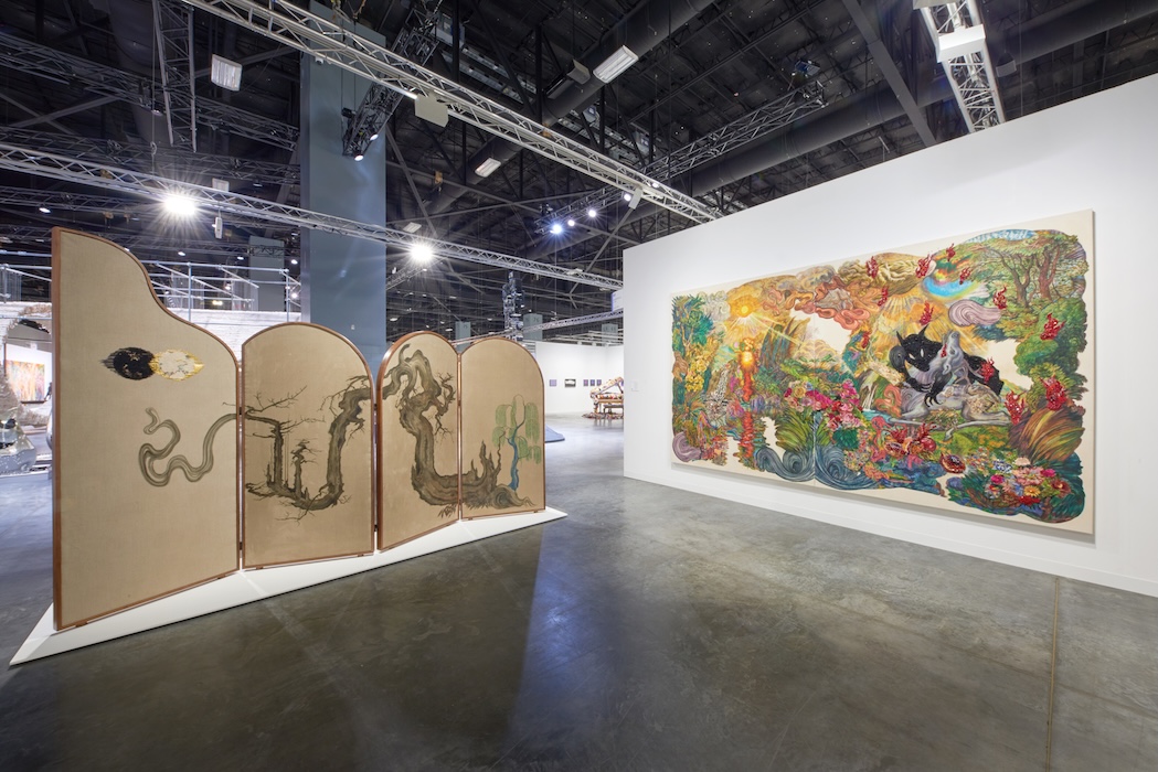 Installation view of Ken Gun Min's Exhibition with Nazarian / Curcio at Art Basel Miami Beach