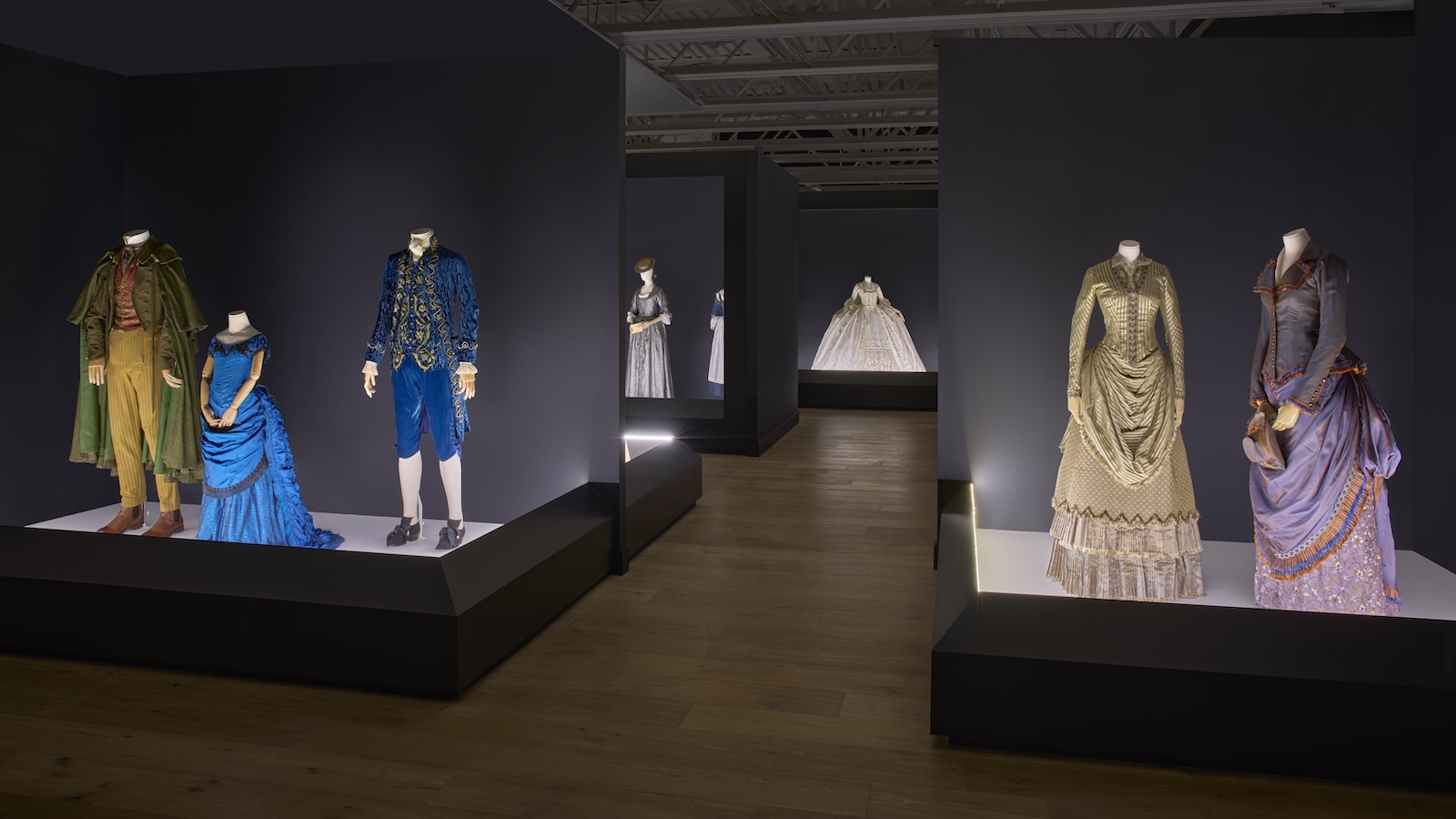 Installation view of “Sandy Powell: Dressing the Part, Costume Design for Film” at SCAD FASH,