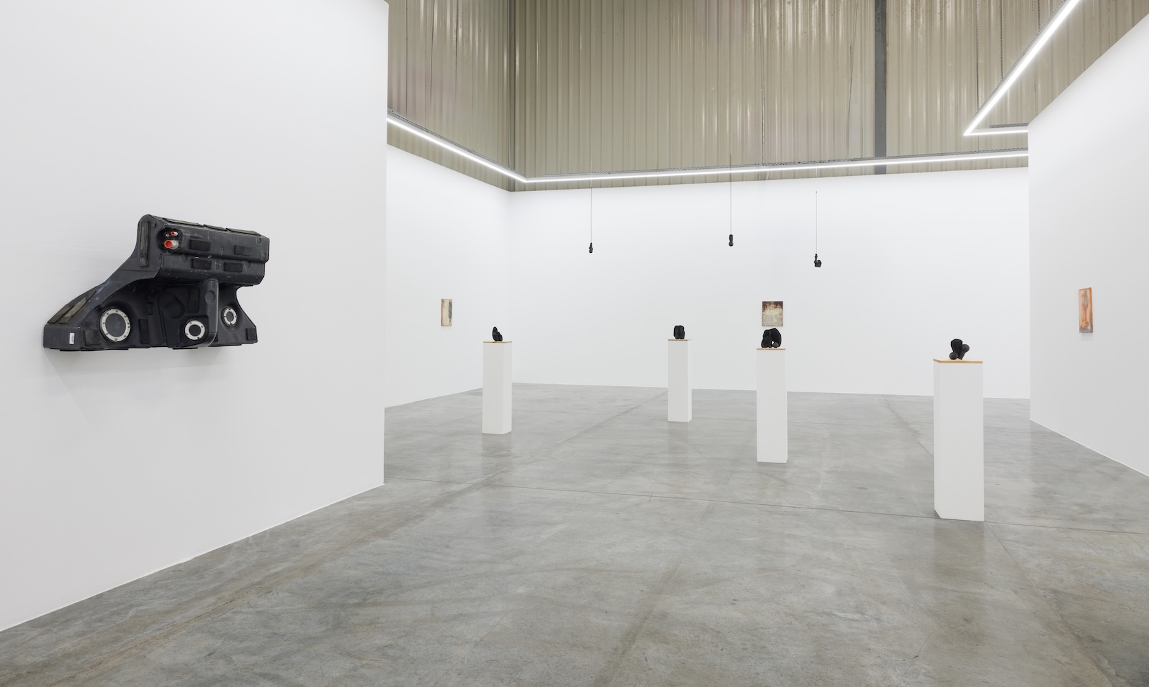 Installation view of Michael Sailstorfer's “AIR ELECTRIC” at Carbon.12