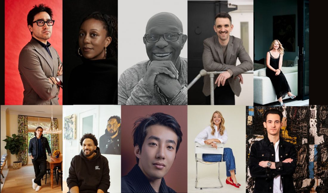 Portraits of Rodney Miller, Mike Steib, Maisha C. Leek, Lorin Gu, Leo Rogath, Joe Elliott, Jeanne Masel, Hannah Howe, Christopher Omachi, and Everette Taylor