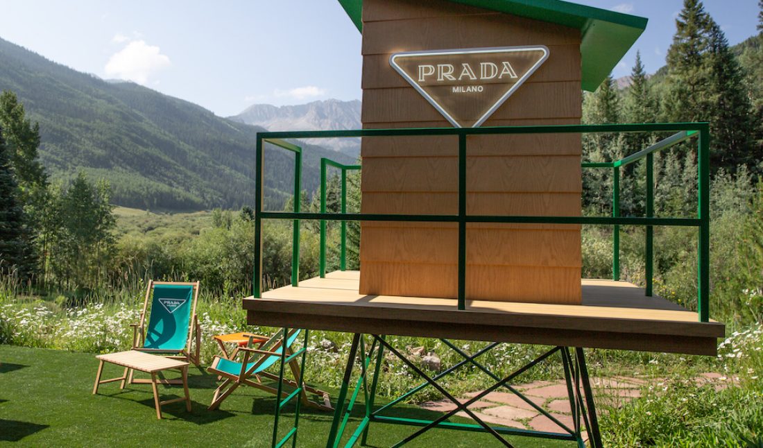 Installation view of Prada Outdoor in Aspen. Courtesy to Prada.