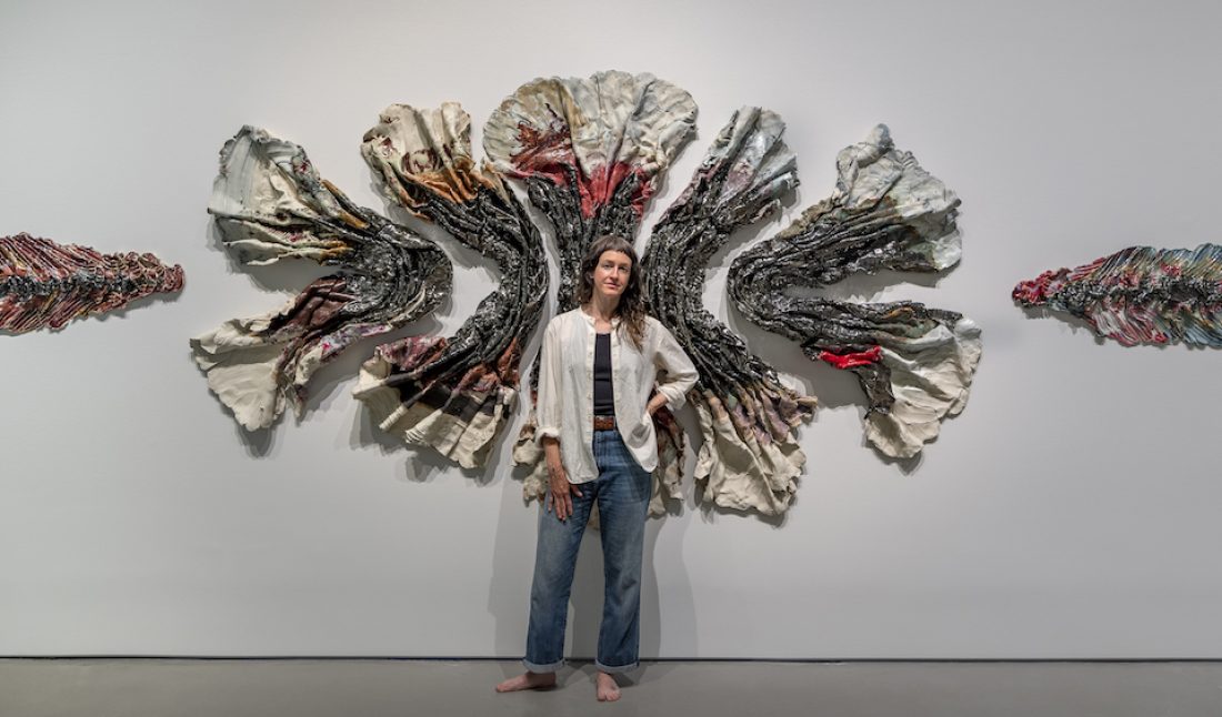 Installation view of Brie Ruais, "Movement at the Edge of the Land," 2021. Courtesy to Moody Center for the Arts, Houston.